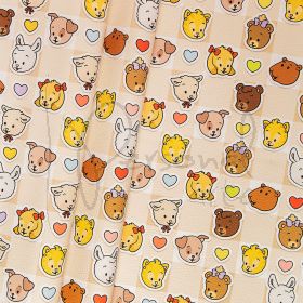 Sintético Doll Sticker - Bege